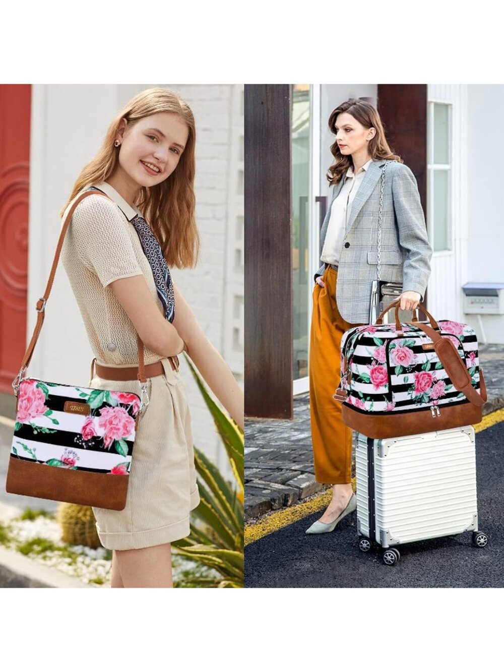 New Bag for Women, Overnight Bag with Shoe Compartment - Picture 3 of 7